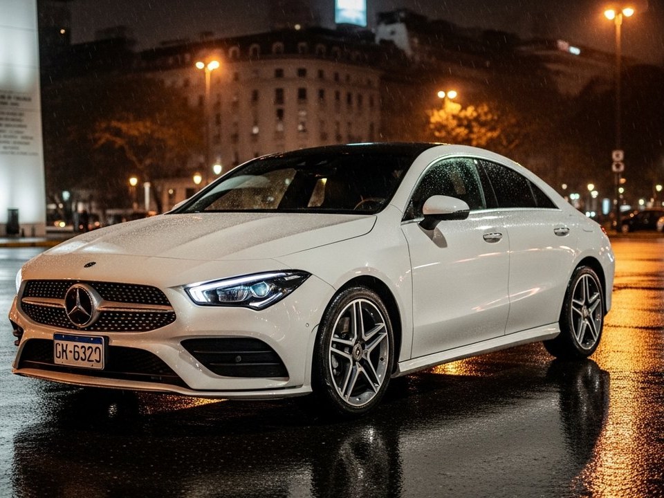 White Mercedes-Benz CLA — LadyFly